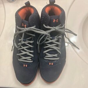 Under Armour Navy and Orange Athletic Shoes